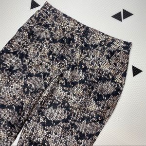 THEORY Emmanuel Snake Lace Wide Leg Silk Pants 10